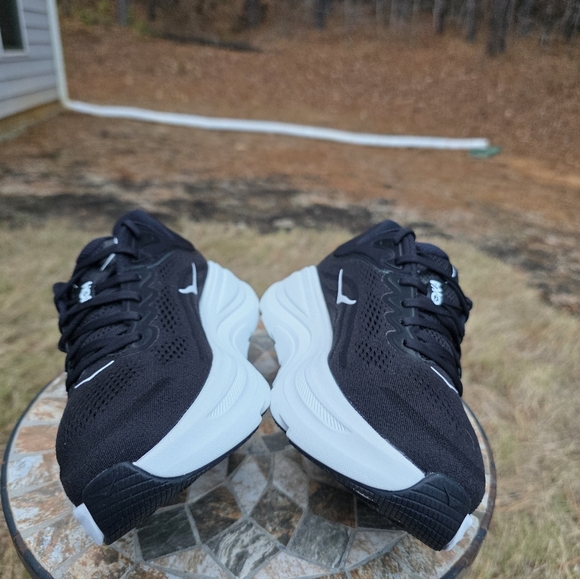 Hoka Bondi 9 1162014 Black/White Running Shoes Women Sz 9.5 D Wide Worn 1x Box - Picture 7 of 11